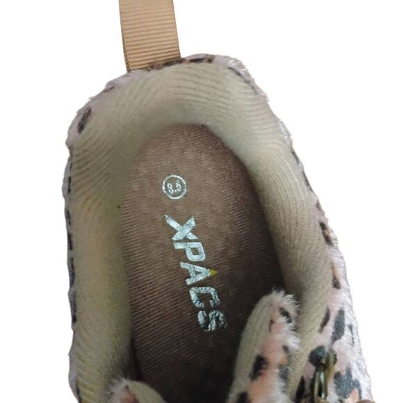Xpacs Brown Tan Leopard Print Sneakers with Chunky Sole - Picture 9 of 10